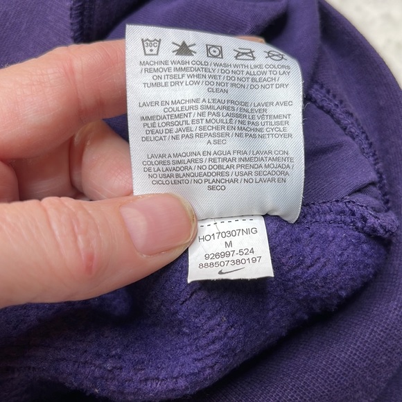 Nike Scuba Hooded Sweatshirt with Pockets Deep Purple Size Medium - Picture 6 of 10